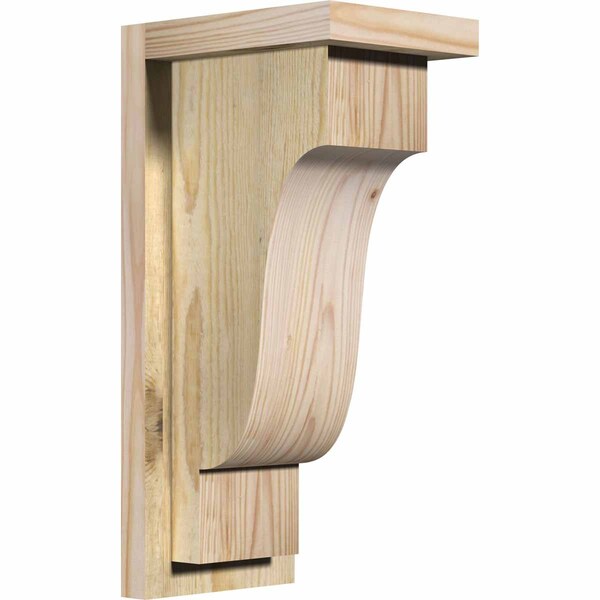 Ekena Millwork Newport Rough Sawn Corbel w/Backplate, Douglas Fir, 6"W x 8"D x 16"H COR06X08X16NEW01RDF - main